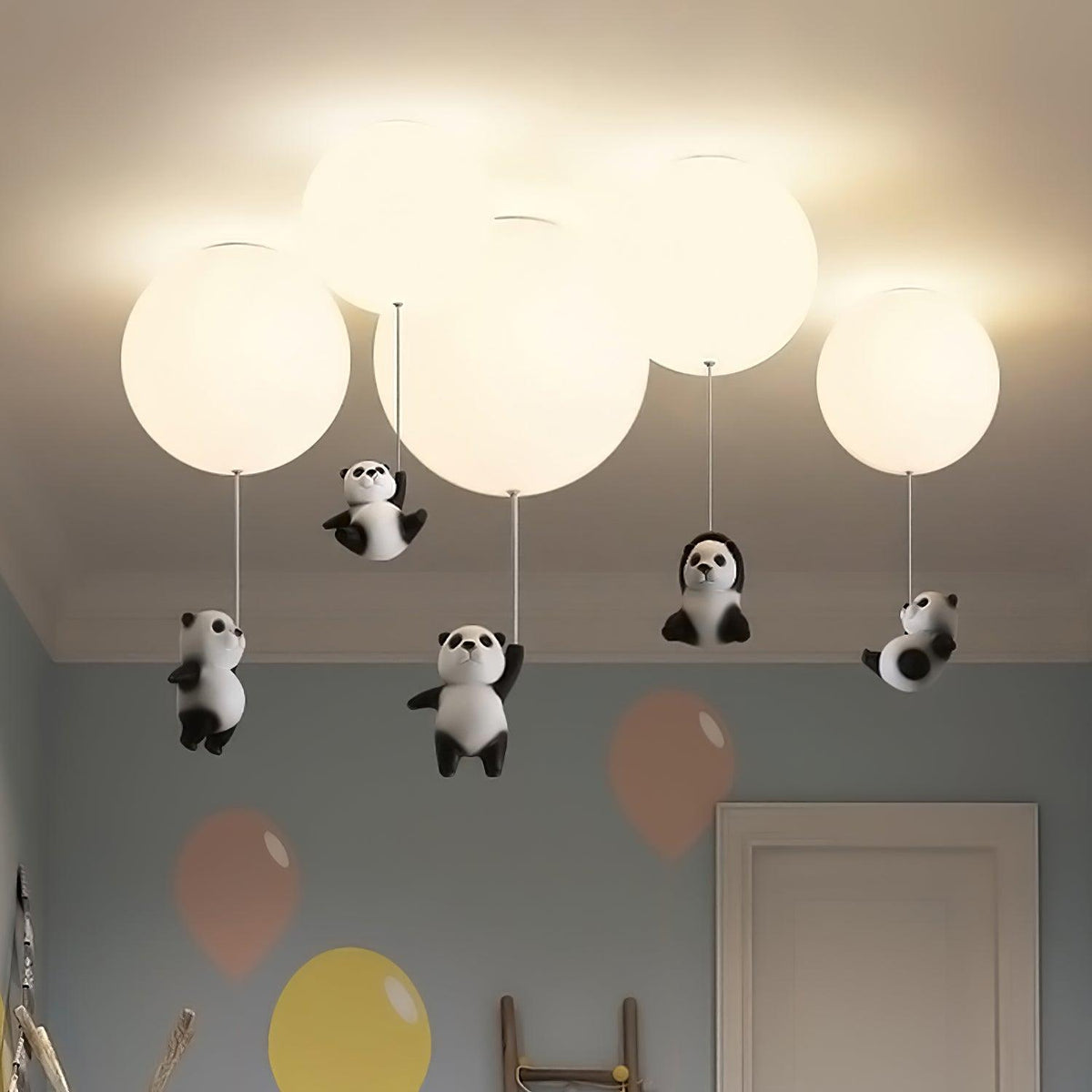 Aursilos Lampe de Plafond en Verre Panda Élégante - Neutralighting