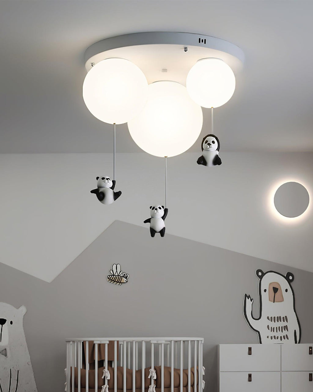 Aursilos Lampe de Plafond en Verre Panda Élégante - Neutralighting