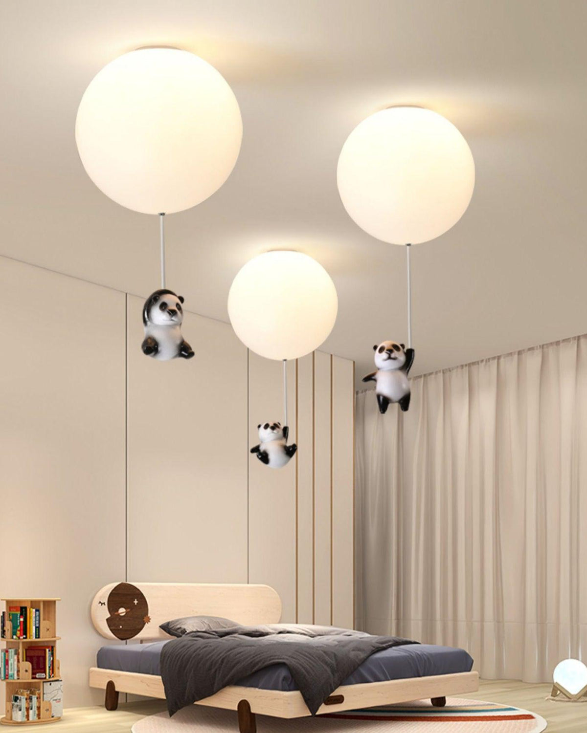 Aursilos Lampe de Plafond en Verre Panda Élégante - Neutralighting