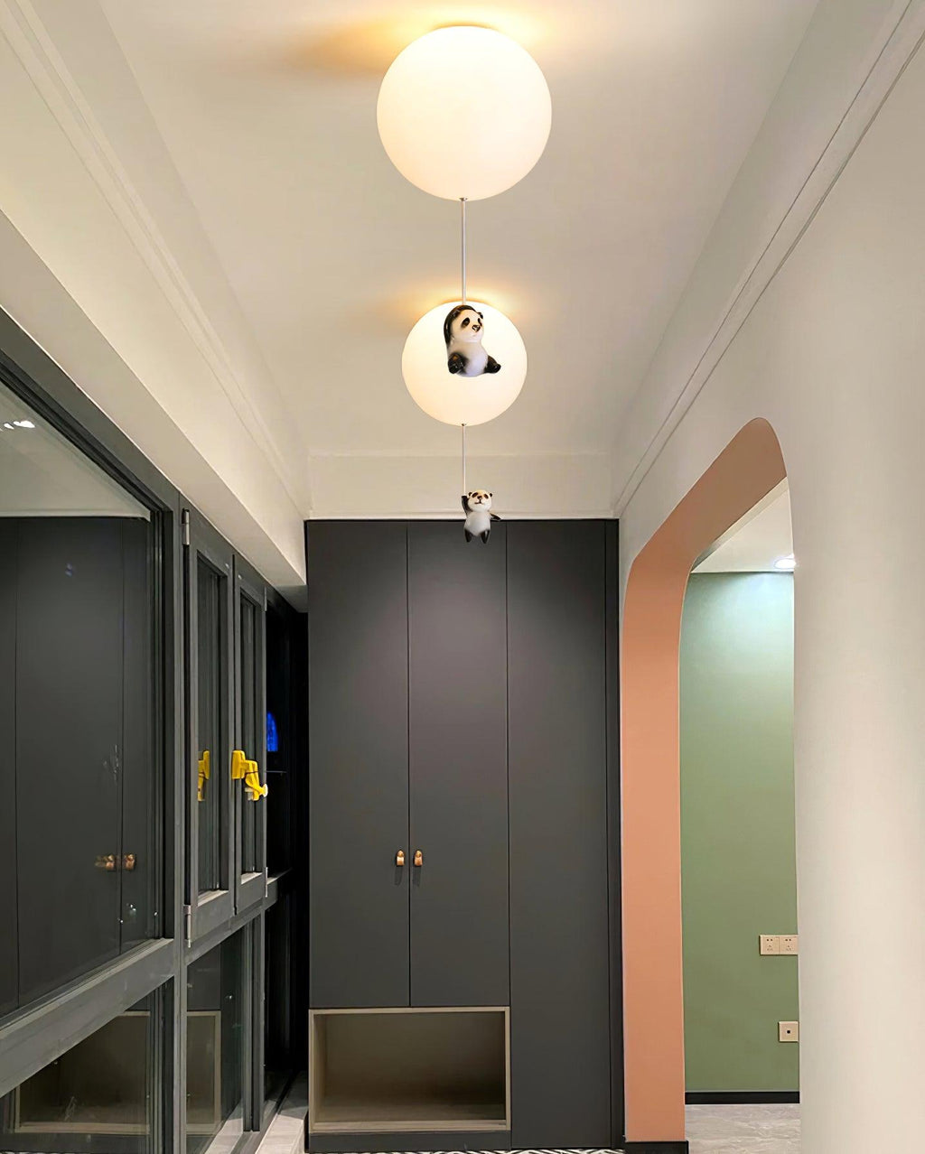 Aursilos Lampe de Plafond en Verre Panda Élégante - Neutralighting