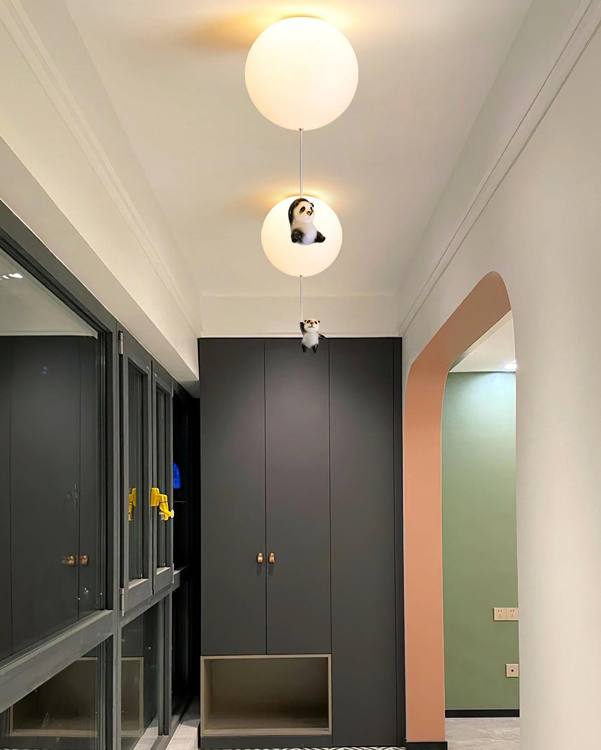 Aursilos Lampe de Plafond en Verre Panda Élégante - Neutralighting
