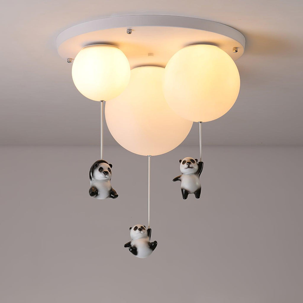 Aursilos Lampe de Plafond en Verre Panda Élégante - Neutralighting
