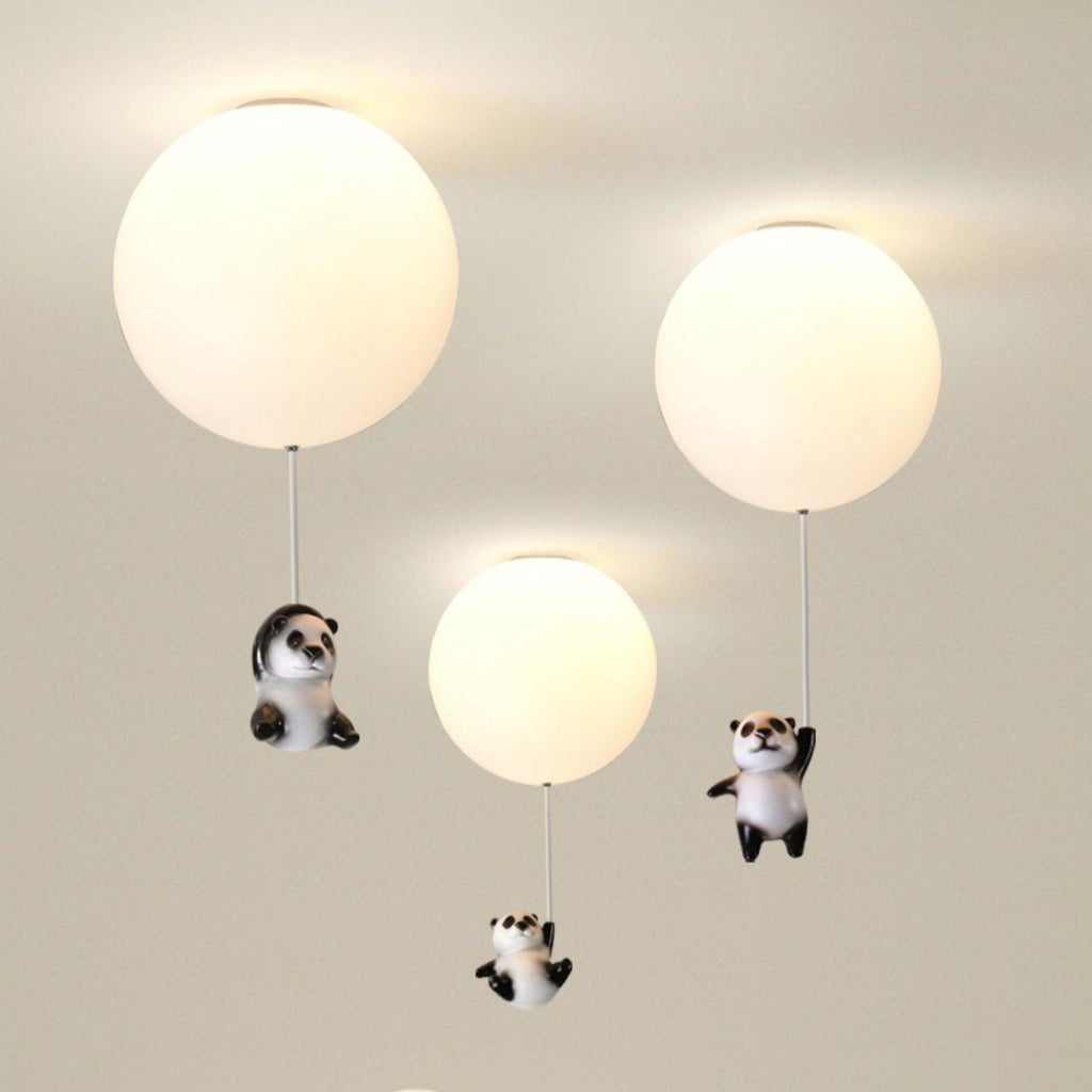 Aursilos Lampe de Plafond en Verre Panda Élégante - Neutralighting