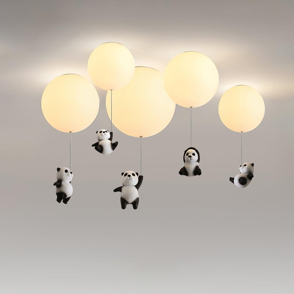 Aursilos Lampe de Plafond en Verre Panda Élégante - Neutralighting