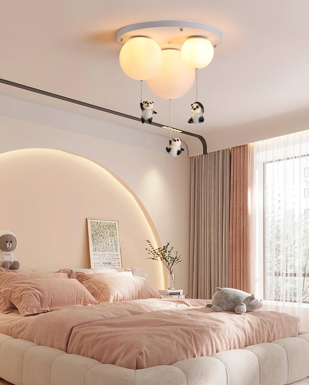 Aursilos Lampe de Plafond en Verre Panda Élégante - Neutralighting