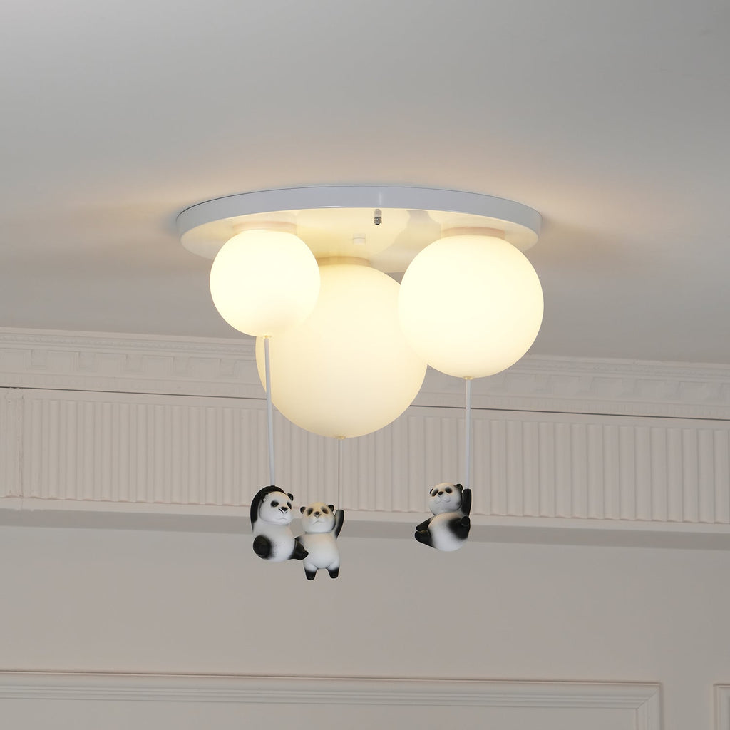 Aursilos Lampe de Plafond en Verre Panda Élégante - Neutralighting