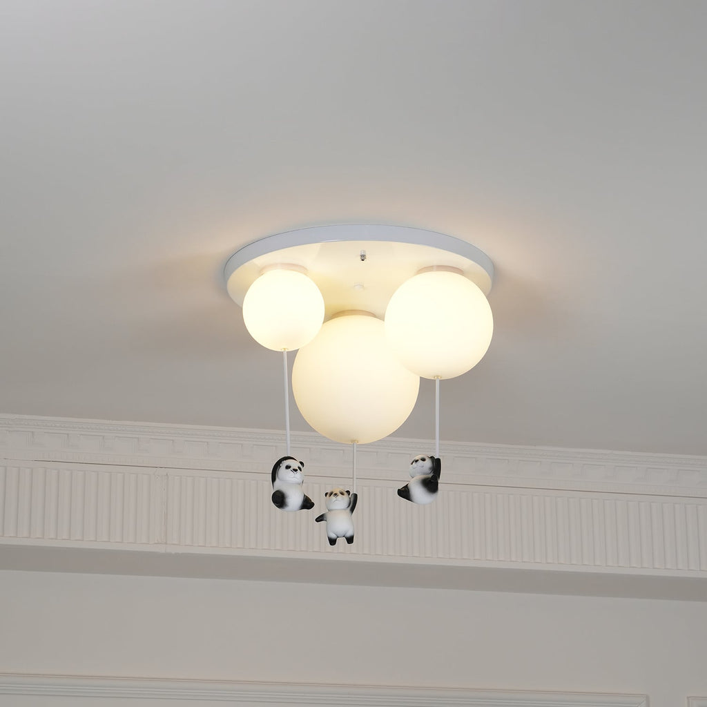 Aursilos Lampe de Plafond en Verre Panda Élégante - Neutralighting