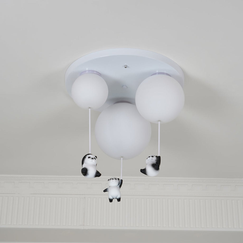 Aursilos Lampe de Plafond en Verre Panda Élégante - Neutralighting