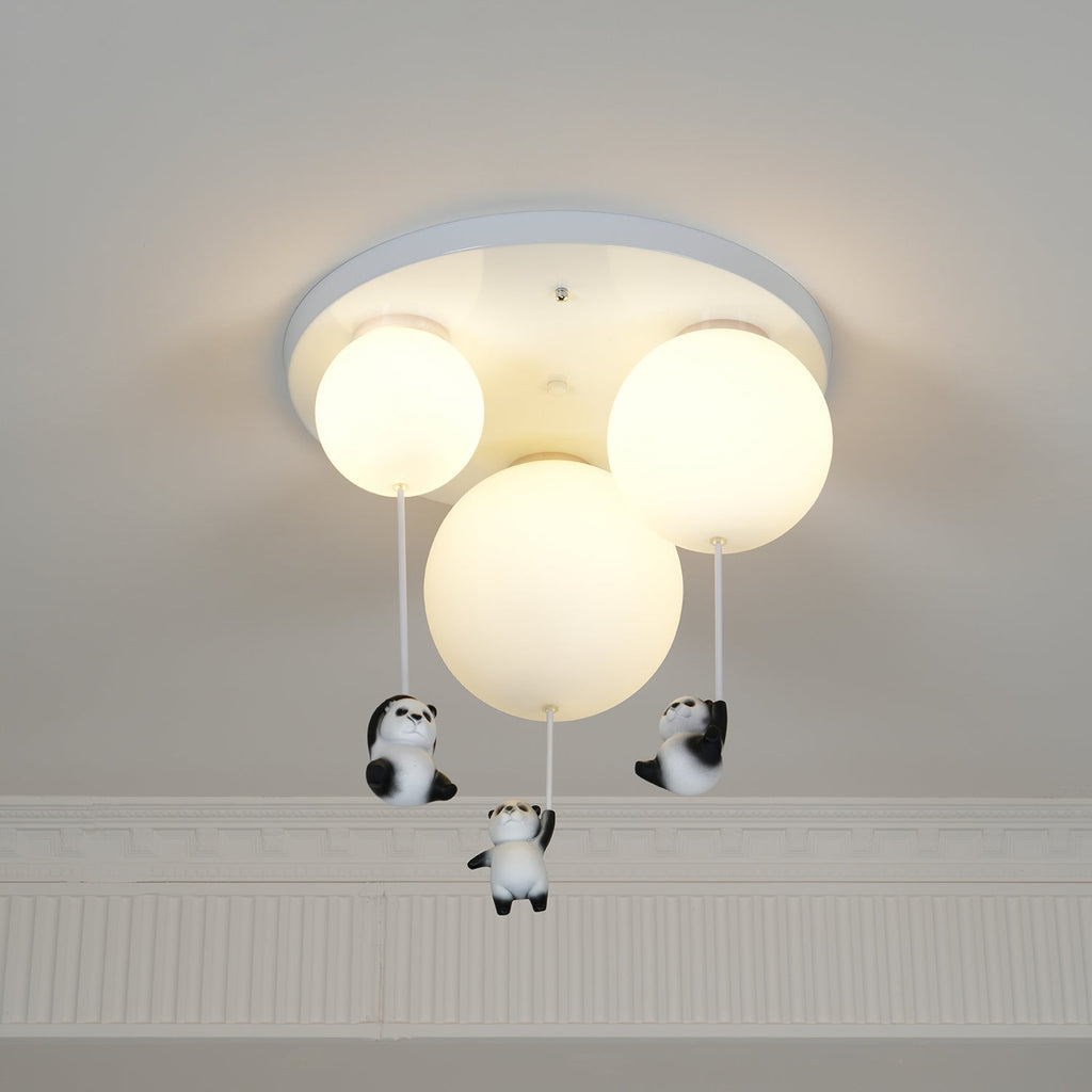 Aursilos Lampe de Plafond en Verre Panda Élégante - Neutralighting