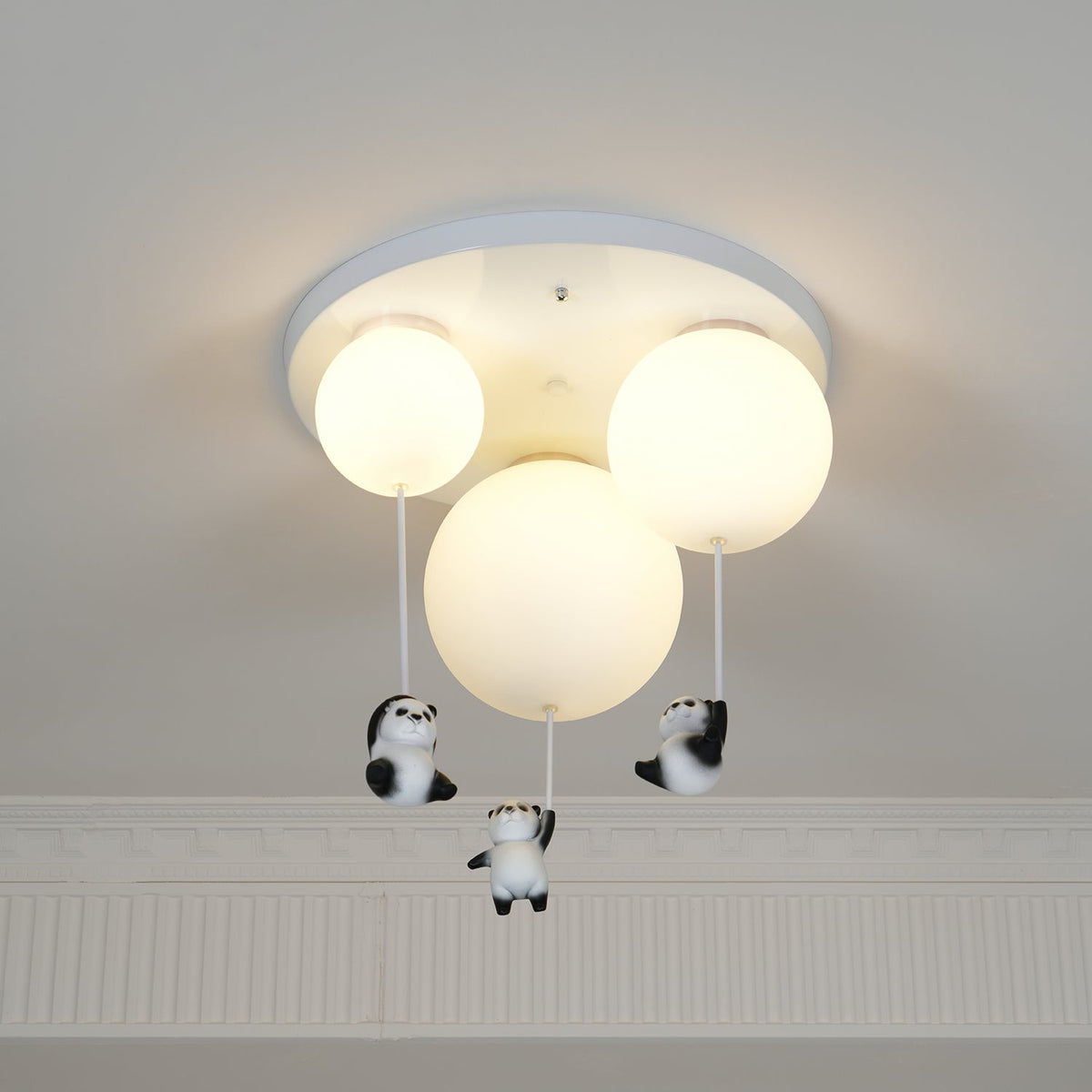 Aursilos Lampe de Plafond en Verre Panda Élégante - Neutralighting