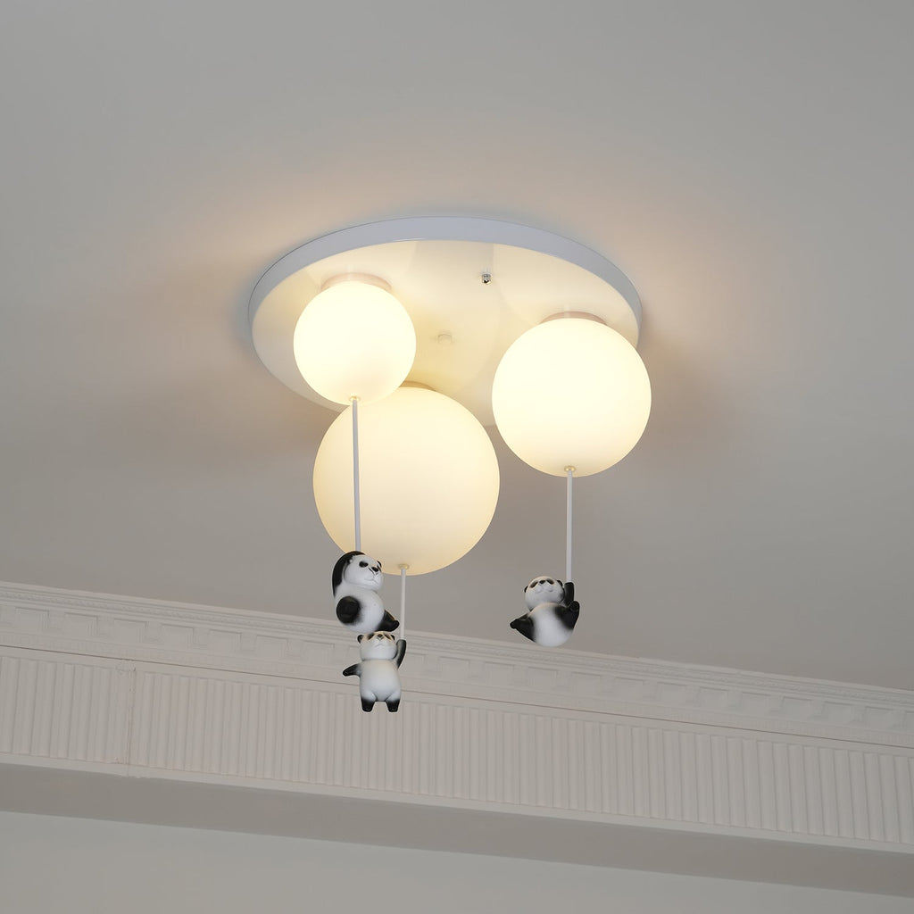 Aursilos Lampe de Plafond en Verre Panda Élégante - Neutralighting