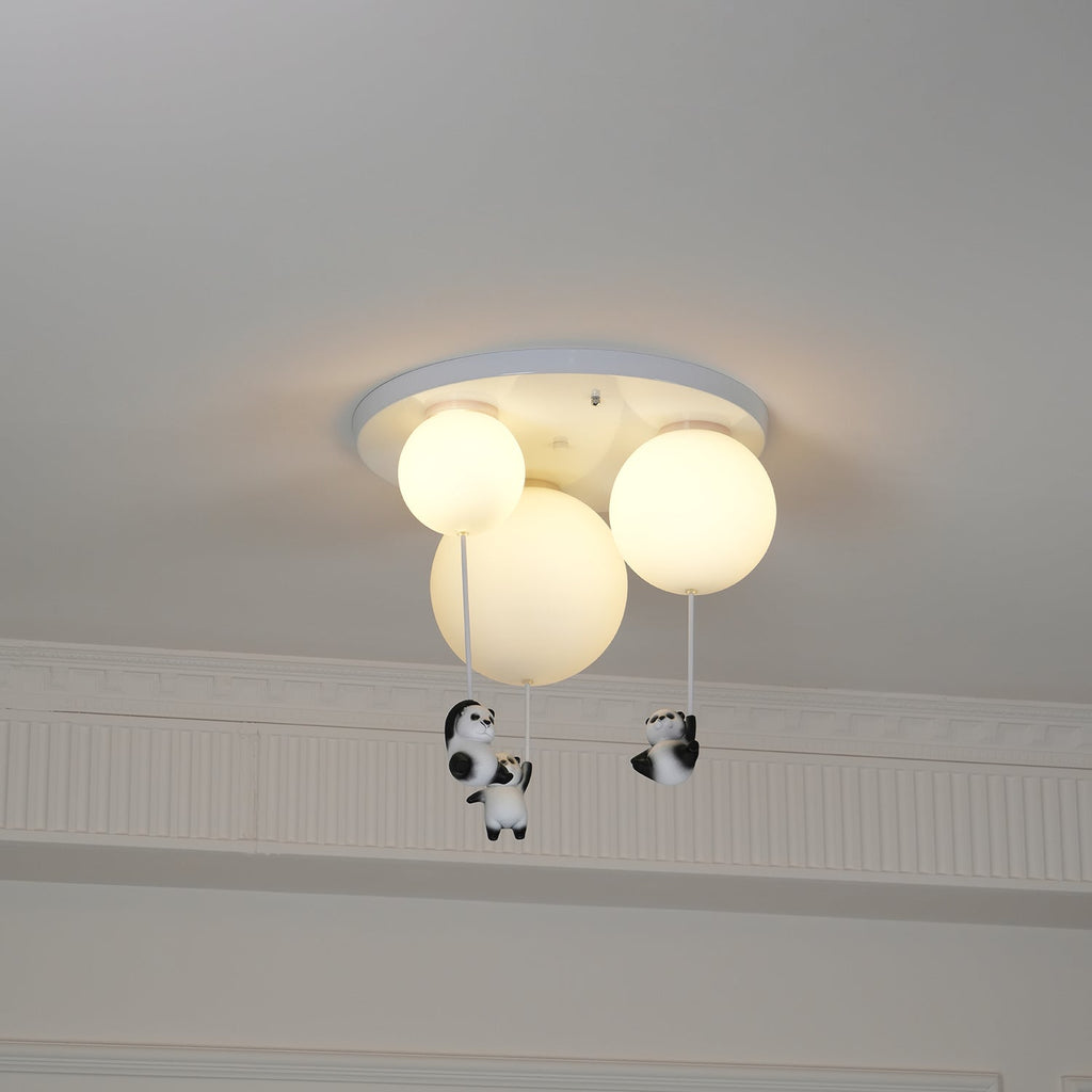Aursilos Lampe de Plafond en Verre Panda Élégante - Neutralighting