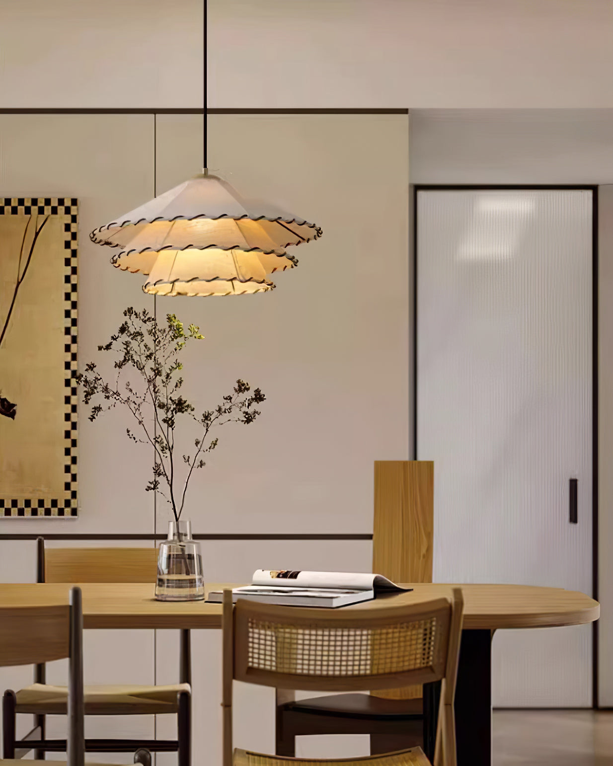 Vionel Suspension Moderne en Tissu à Fiche - Neutralighting
