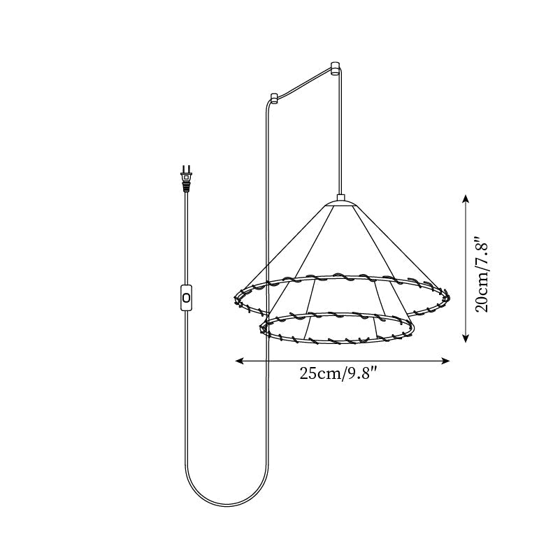 Vionel Suspension Moderne en Tissu à Fiche - Neutralighting