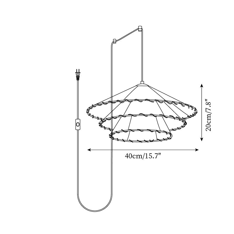 Vionel Suspension Moderne en Tissu à Fiche - Neutralighting