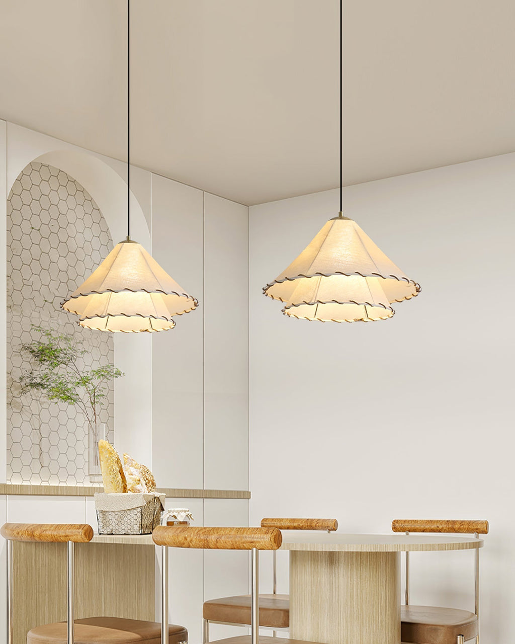 Vionel Suspension Moderne en Tissu à Fiche - Neutralighting