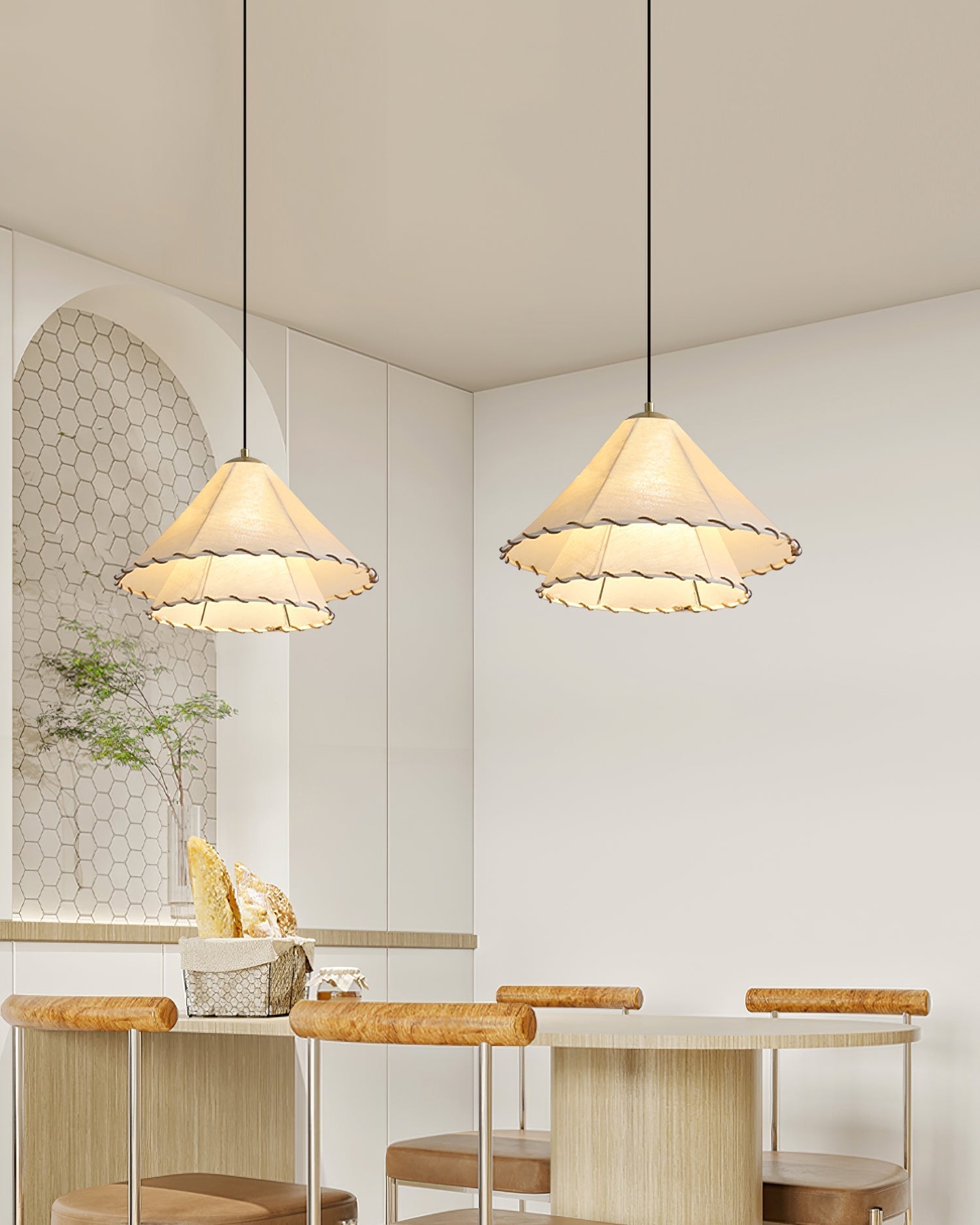 Vionel Suspension Moderne en Tissu à Fiche - Neutralighting