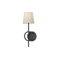 Evtalila Applique Murale Tissu Noir Vintage Élégante - Neutralighting