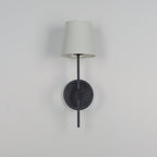 Evtalila Applique Murale Tissu Noir Vintage Élégante - Neutralighting