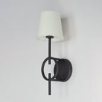 Evtalila Applique Murale Tissu Noir Vintage Élégante - Neutralighting