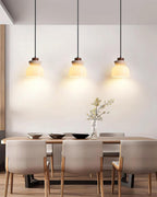 Ritta Lampe Pendentive Dôme en Travertin et Verre - Neutralighting