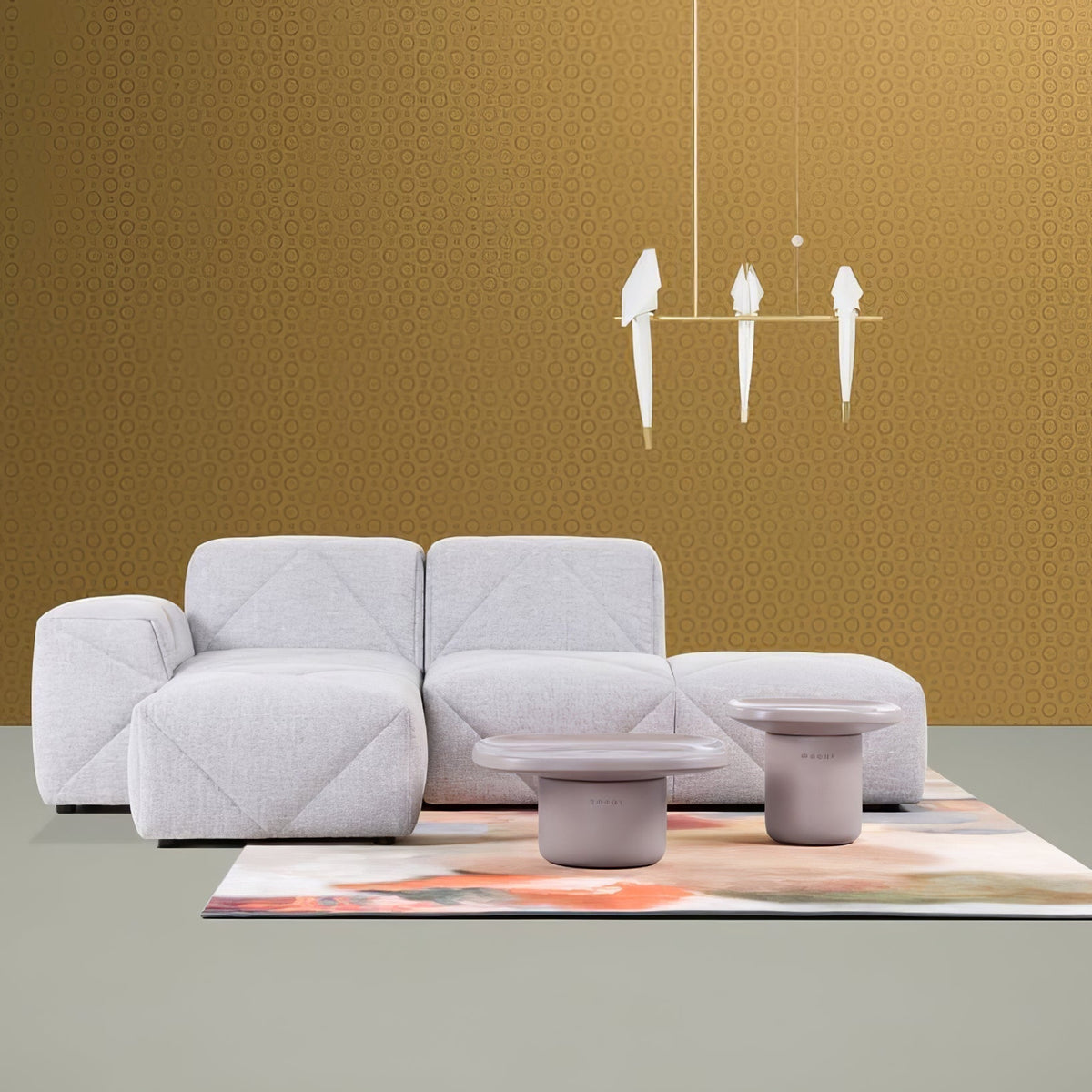 Lustra Chandelier Grue en Papier Sculpturale LED - Neutralighting