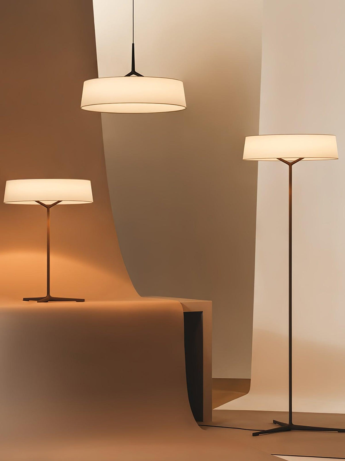 Ovynira Cylindrique Tissu Suspension Lumière - Neutralighting