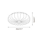 Plafonnier Tissu Ombre Plissé Lotus Forme Bois Baldaquin - Neutralighting