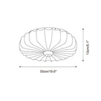 Plafonnier Tissu Ombre Plissé Lotus Forme Bois Baldaquin - Neutralighting