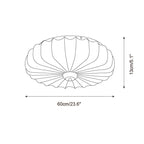 Plafonnier Tissu Ombre Plissé Lotus Forme Bois Baldaquin - Neutralighting