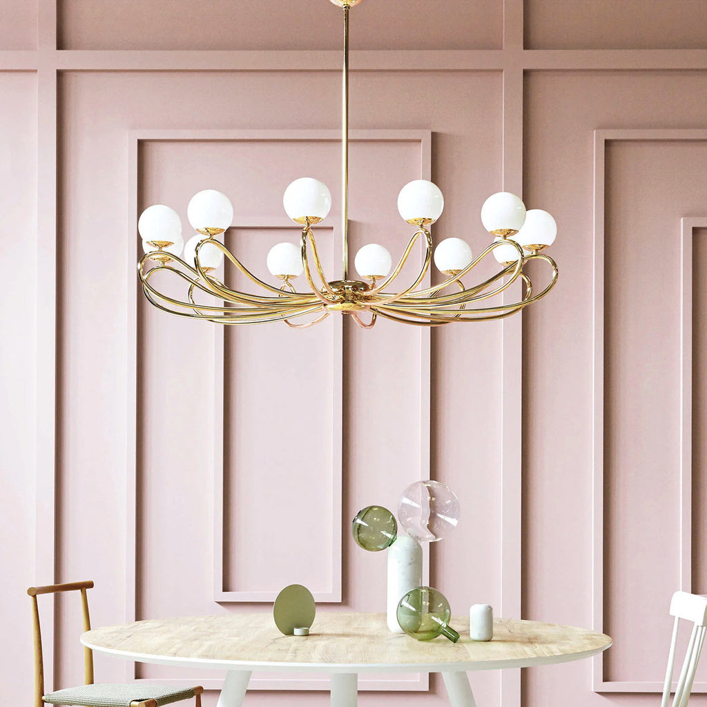 Aurlaeir Lustre Laiton Verre Papillon Vintage Élégant - Neutralighting