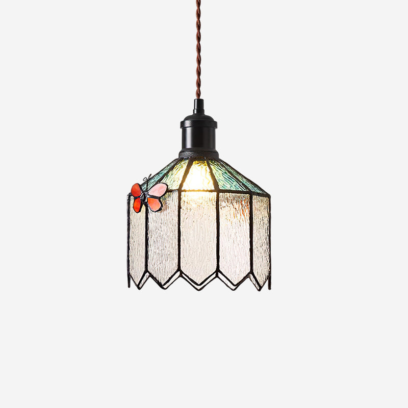 Tiffany Suspension Papillon Verre Vintage - Neutralighting