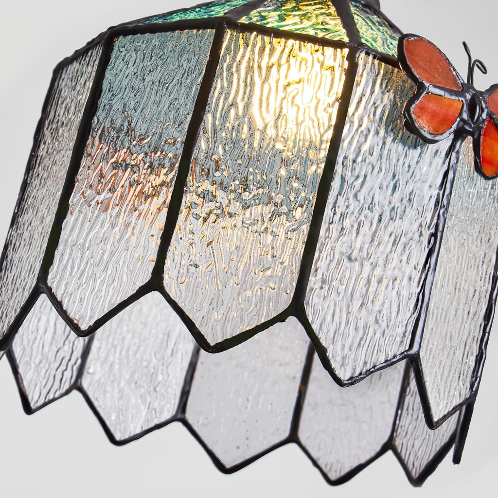 Tiffany Suspension Papillon Verre Vintage - Neutralighting