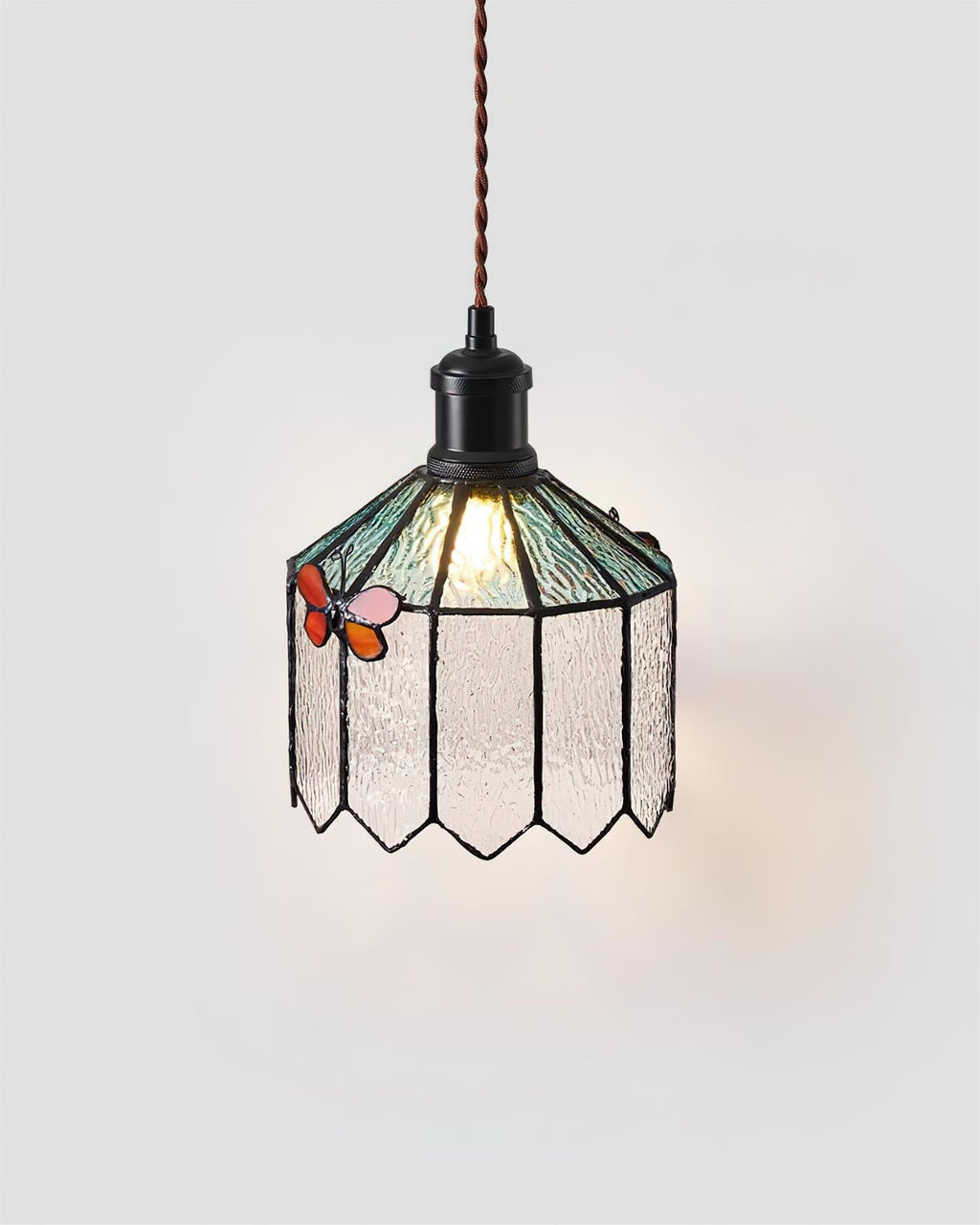 Tiffany Suspension Papillon Verre Vintage - Neutralighting