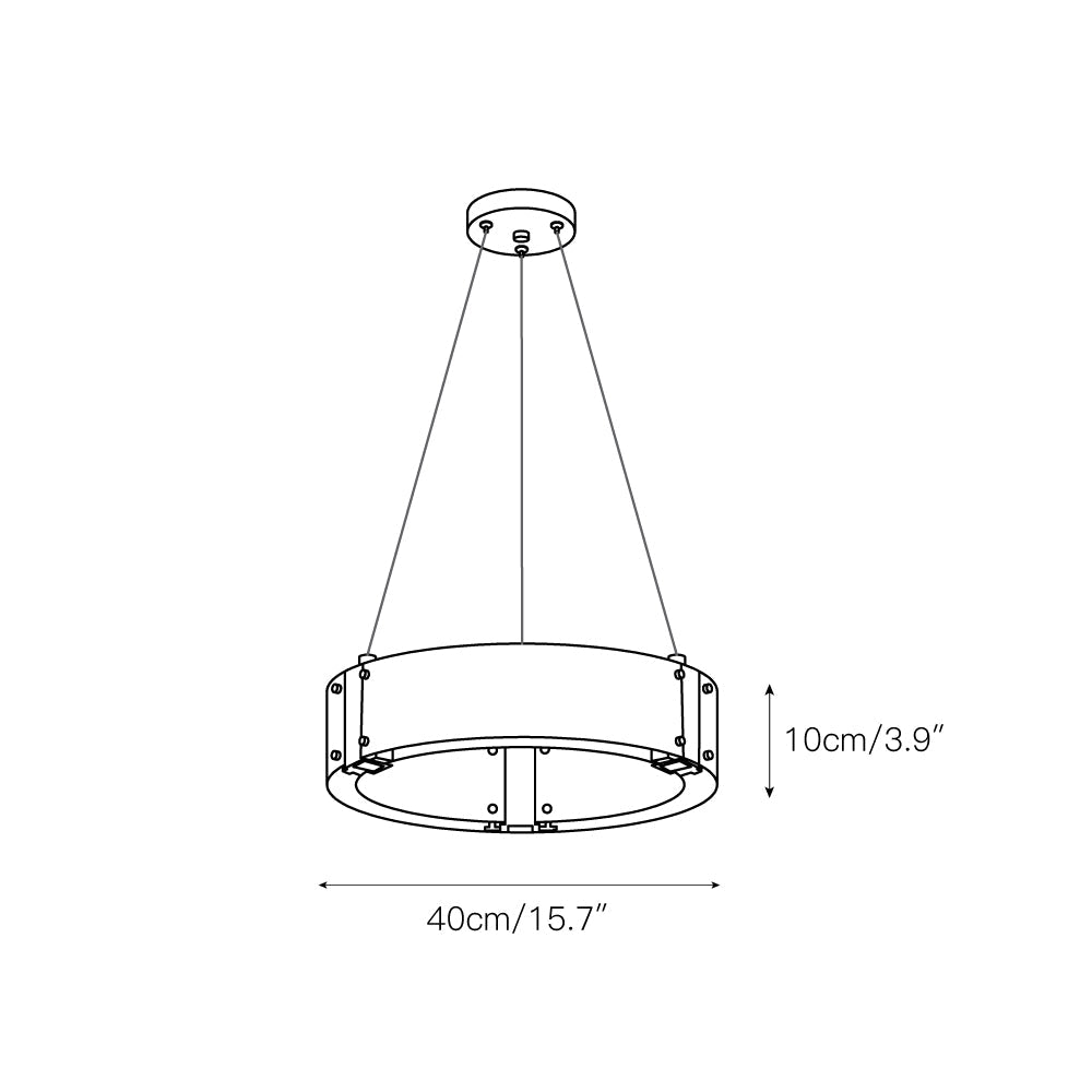 Parallel Lustre Verre Anneau Minimaliste Moderne - Neutralighting
