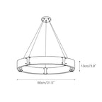 Parallel Lustre Verre Anneau Minimaliste Moderne - Neutralighting