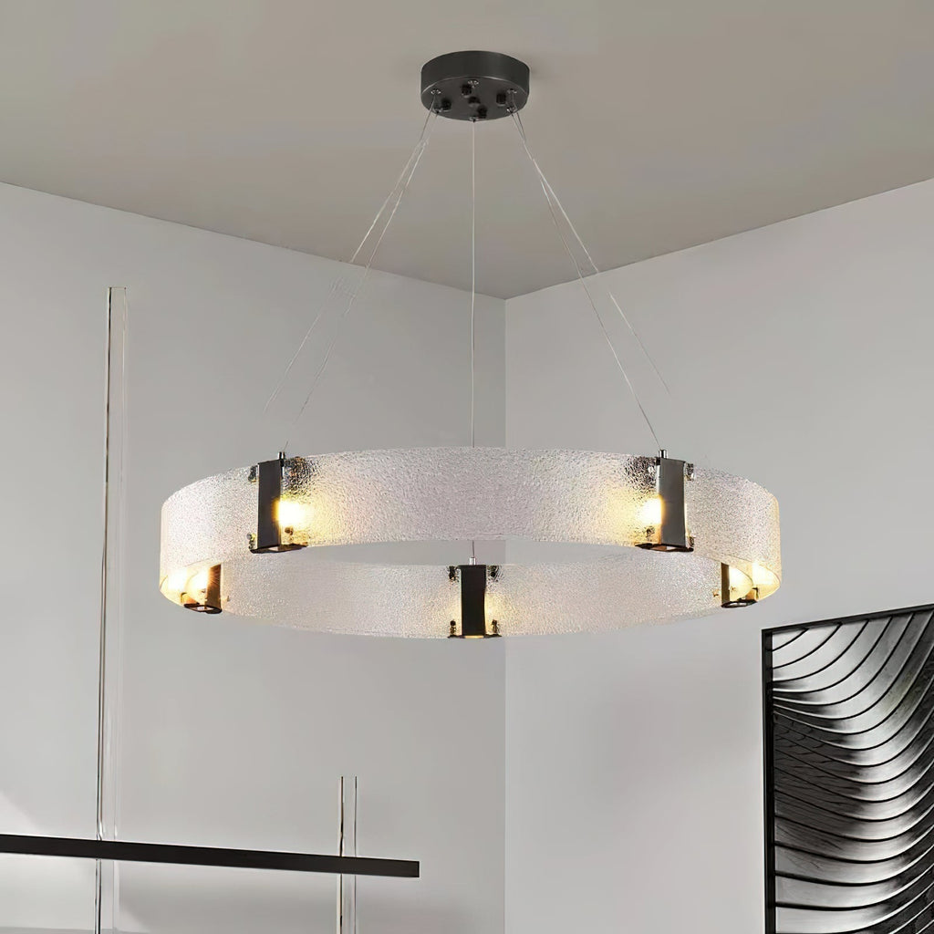 Parallel Lustre Verre Anneau Minimaliste Moderne - Neutralighting