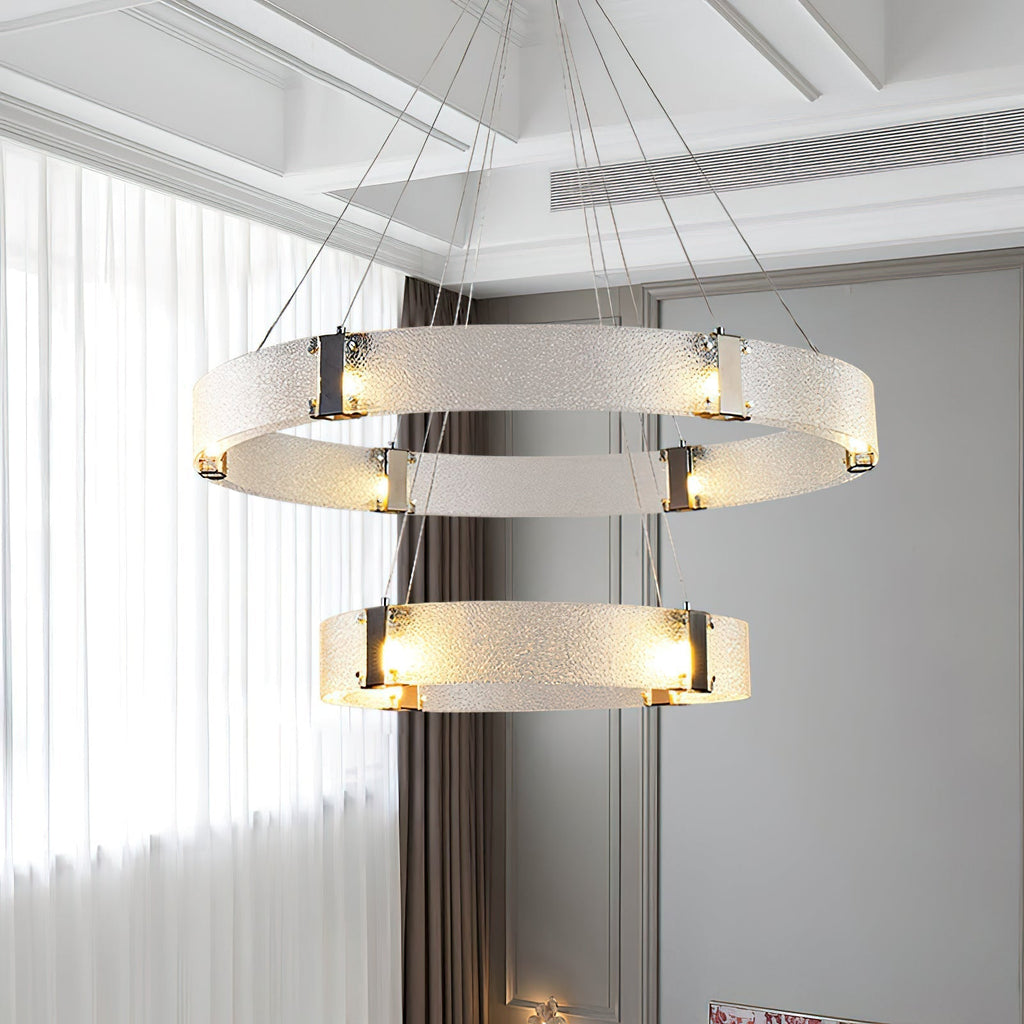 Parallel Lustre Verre Anneau Minimaliste Moderne - Neutralighting