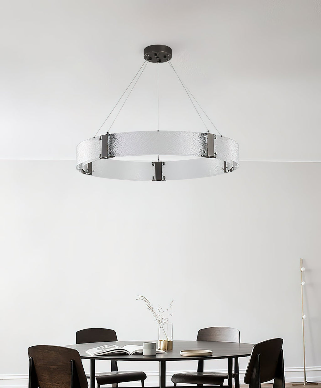 Parallel Lustre Verre Anneau Minimaliste Moderne - Neutralighting