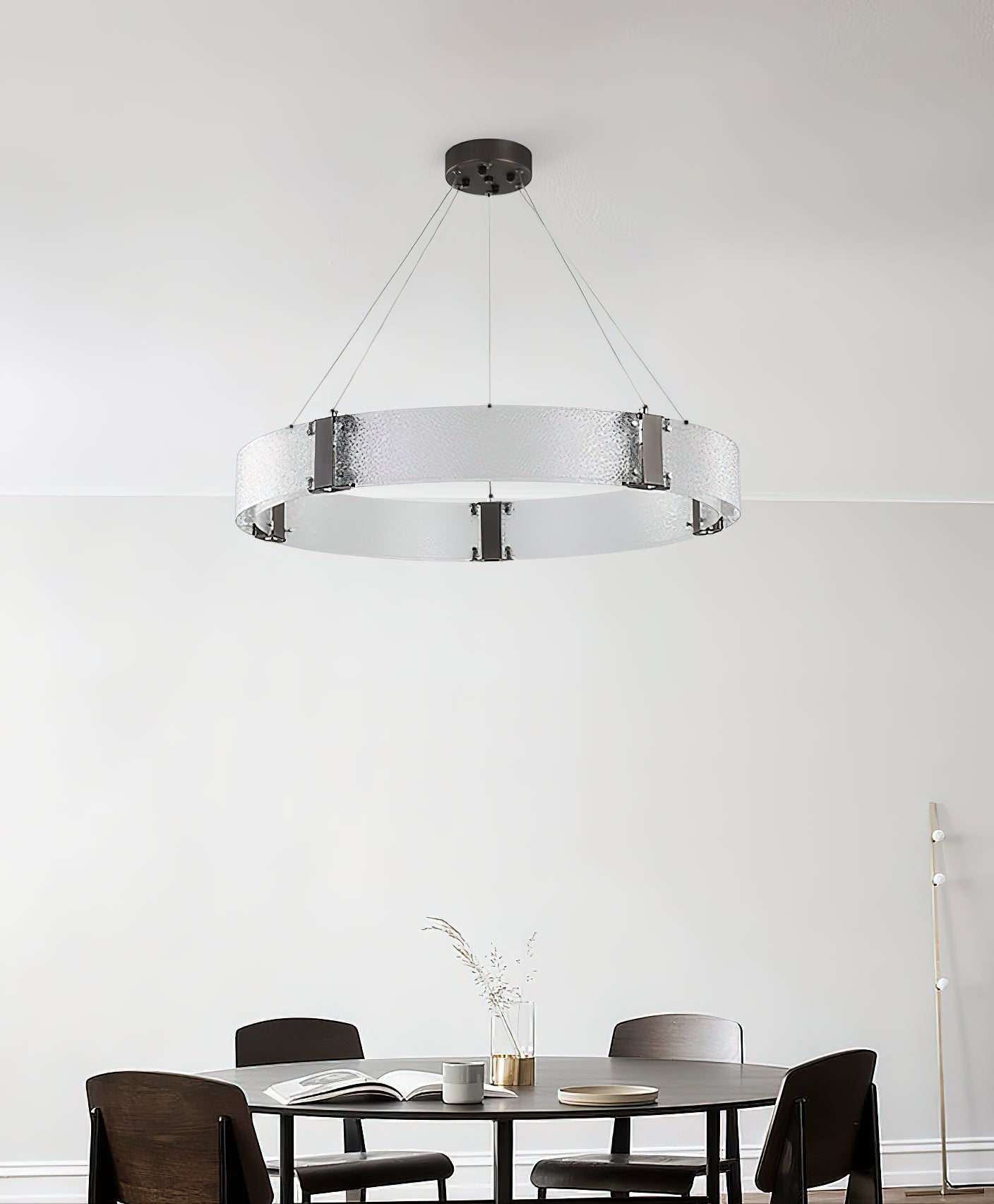 Parallel Lustre Verre Anneau Minimaliste Moderne - Neutralighting