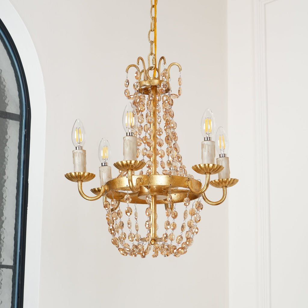 Oraeisra Lustre Cristal Marché Aux Puces Vintage - Neutralighting