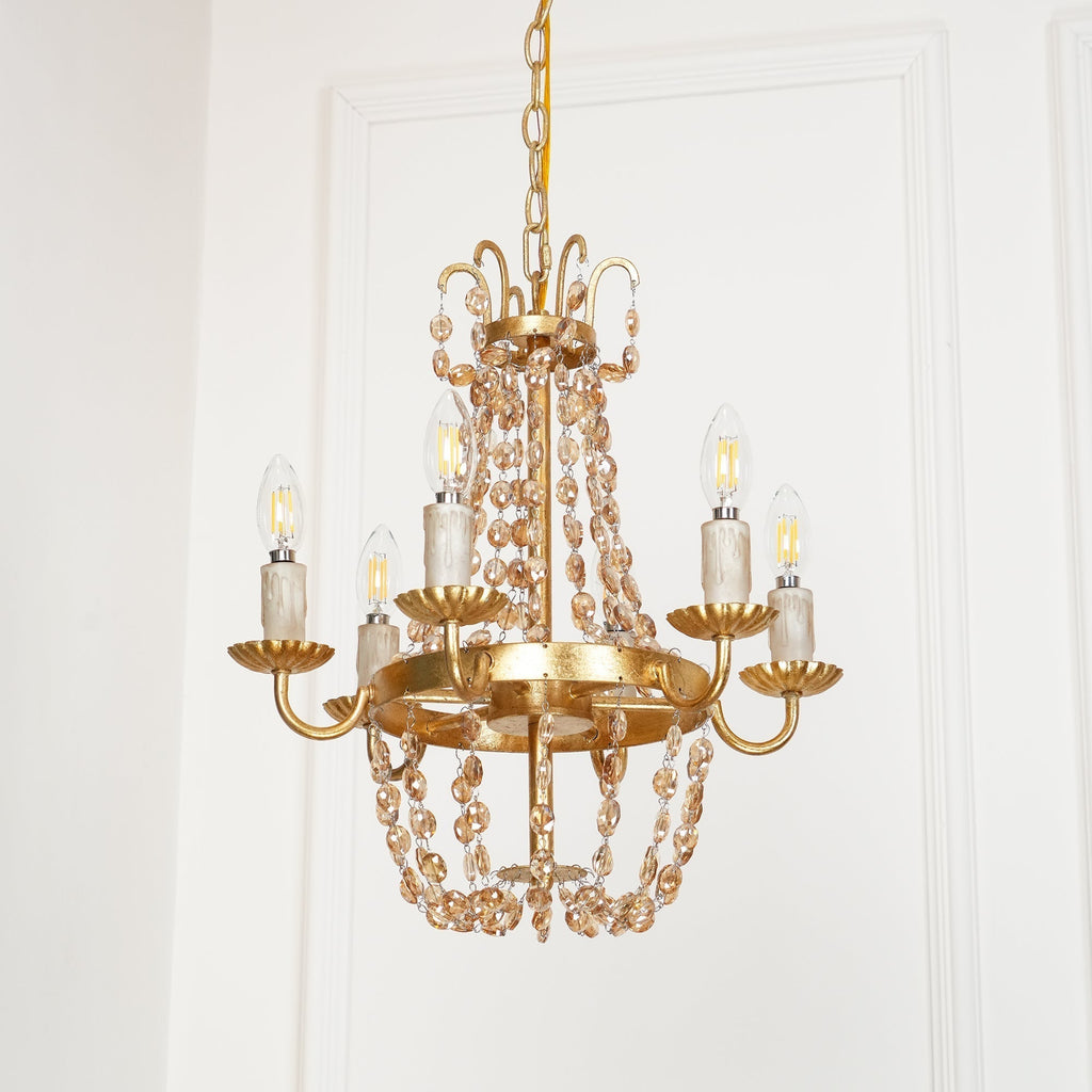 Oraeisra Lustre Cristal Marché Aux Puces Vintage - Neutralighting