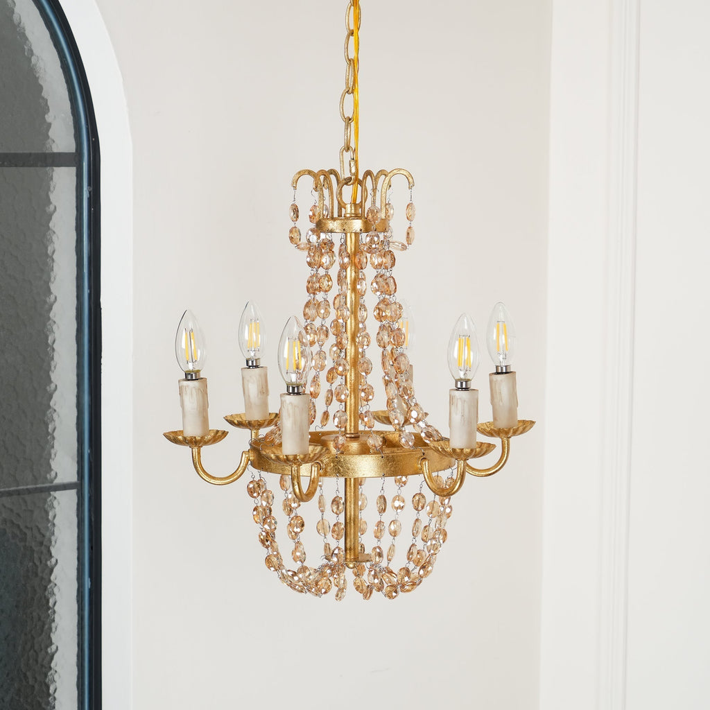 Oraeisra Lustre Cristal Marché Aux Puces Vintage - Neutralighting