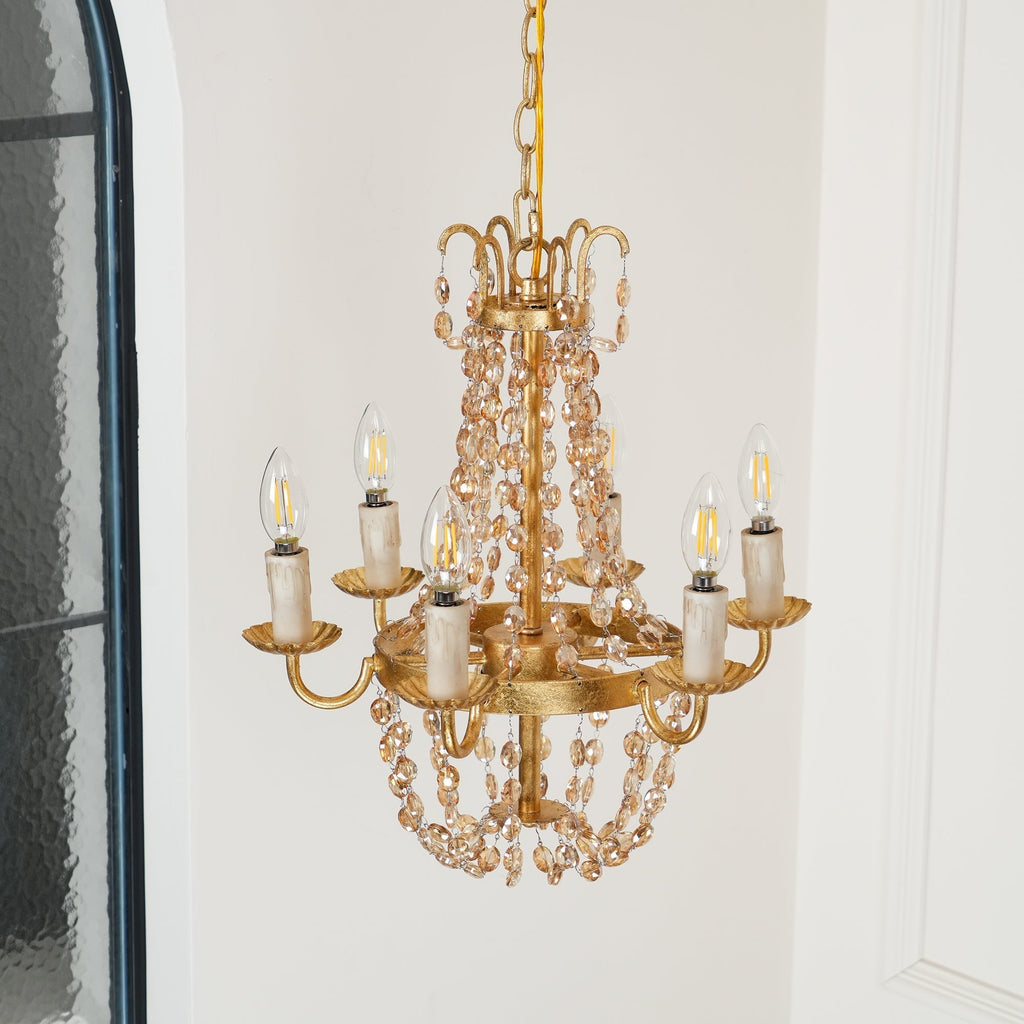 Oraeisra Lustre Cristal Marché Aux Puces Vintage - Neutralighting
