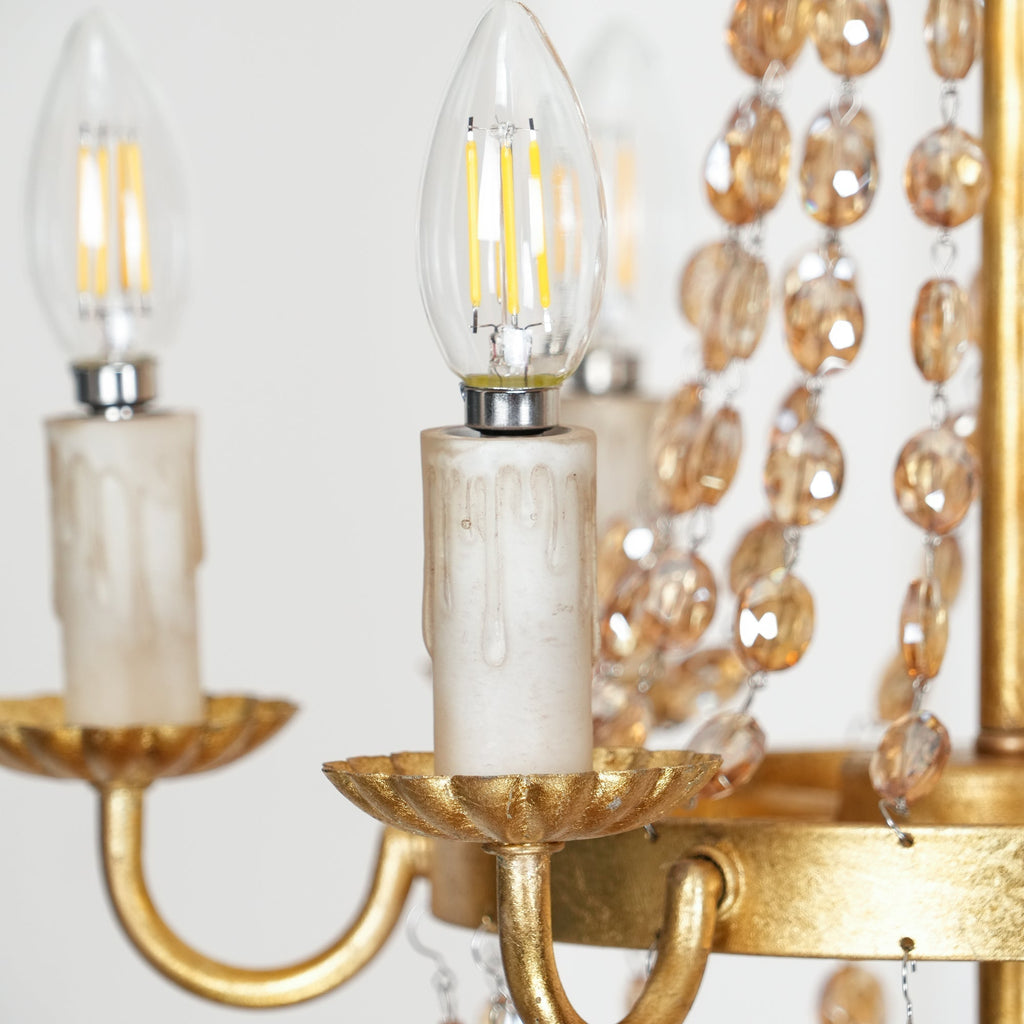 Oraeisra Lustre Cristal Marché Aux Puces Vintage - Neutralighting