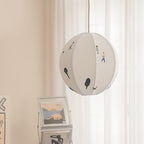 Elva Suspension Boule en Papier avec Motifs Dessinés - Neutralighting