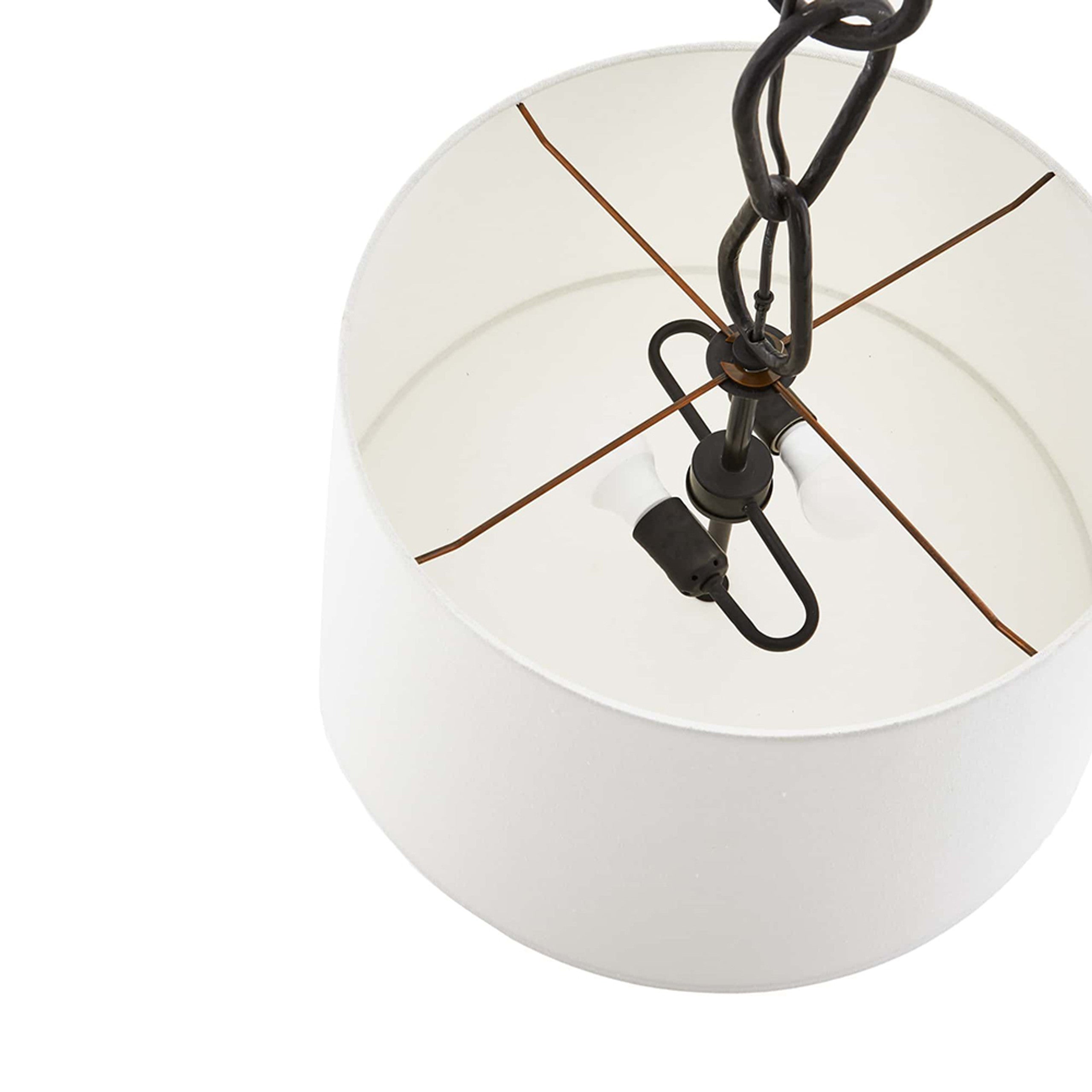 Zesilira Suspension Tissu Noir Vintage Nordic - Neutralighting