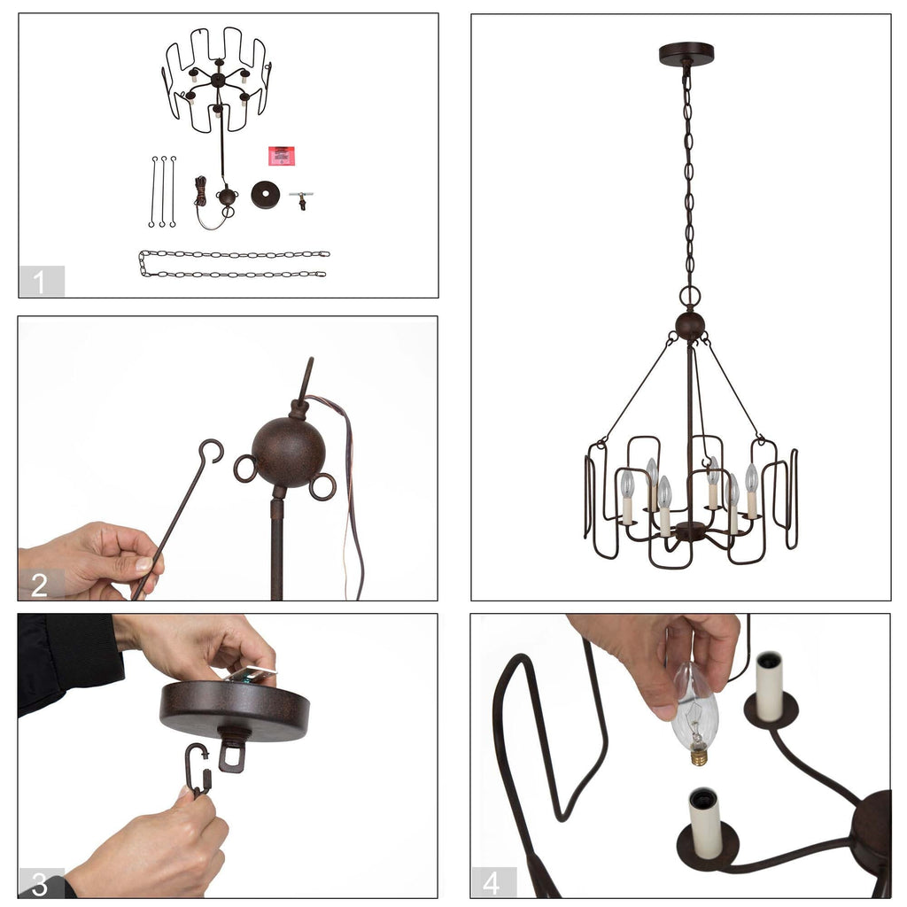 Cocaryra Lustre Métal Industriel Vintage - Neutralighting