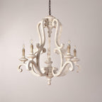 Lustra Chandelier en Bois Bougie Mid-Century - Neutralighting