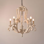 Lustra Chandelier en Bois Bougie Mid-Century - Neutralighting